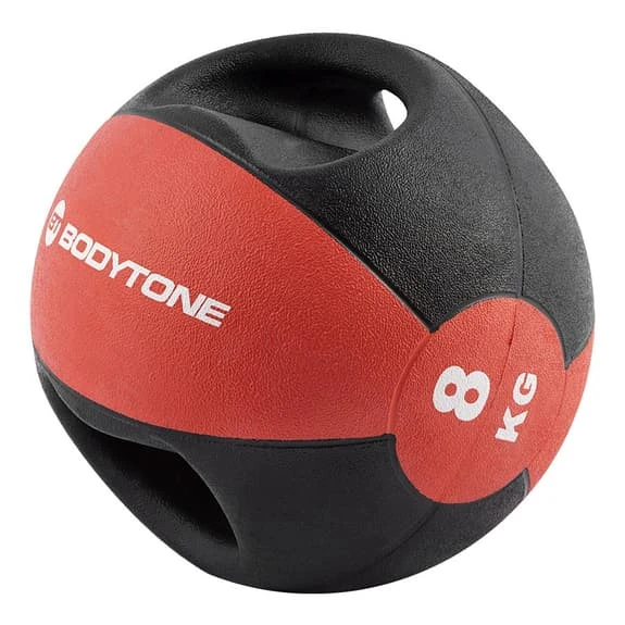 Bodytone Medicine Ball With Grip 8 Kg Black Red