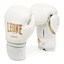 Leone 1947 Black And White Gloves Gold White