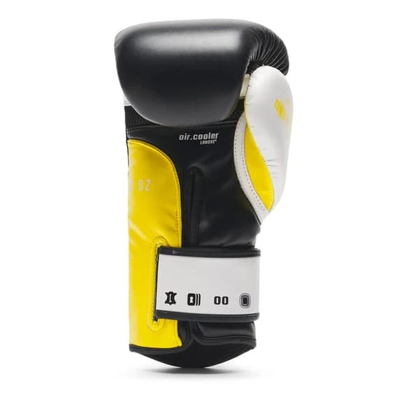 Gloves Leone 1947 Boxing Il Tecnico N3 12 Oz Black Yellow White - Image 4