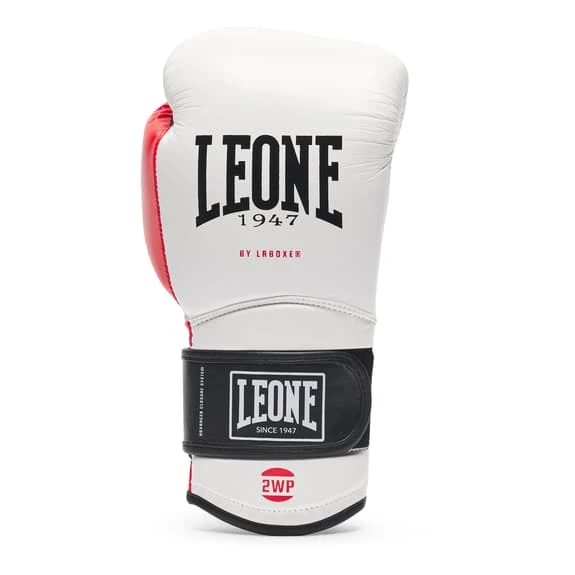 Gloves Leone 1947 Boxing Il Tecnico N3 10 Oz Black Red White - Image 2