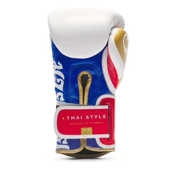 Leone 1947 Thai Style 12 Oz Gloves White Red Blue - Image 4