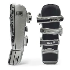 Leone 1947 Nexplosion Shin Guards Silver Black