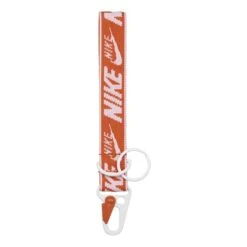 Nike Wrist Key Holder Lanyard Orange White