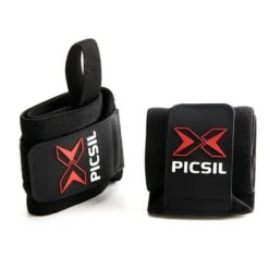 Picsil Wrist Wraps Black Grey Red (pair)