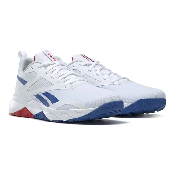 Reebok NFX Trainer Shoes White Blue - Image 3