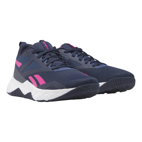 Reebok NFX Trainer Shoes Navy Blue Pink Women - Image 3