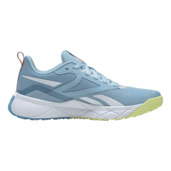 Reebok NFX Trainer Shoes Light Blue White Green Women - Image 4
