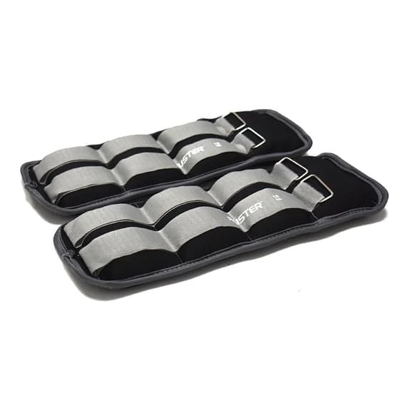 Ruster 1.5 Kg Weighted Ankle Pads Black (Pair)