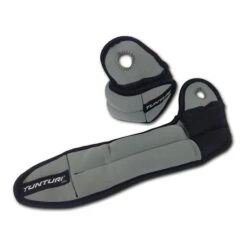 Tunturi 0.5 Kg Weighted Wrist Straps Grey Black (Pair)