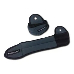 Tunturi 1 Kg Weighted Wrist Straps Grey Black (Pair)